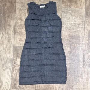 Calvin Klein Gray Sleeveless Sheath Mini Dress